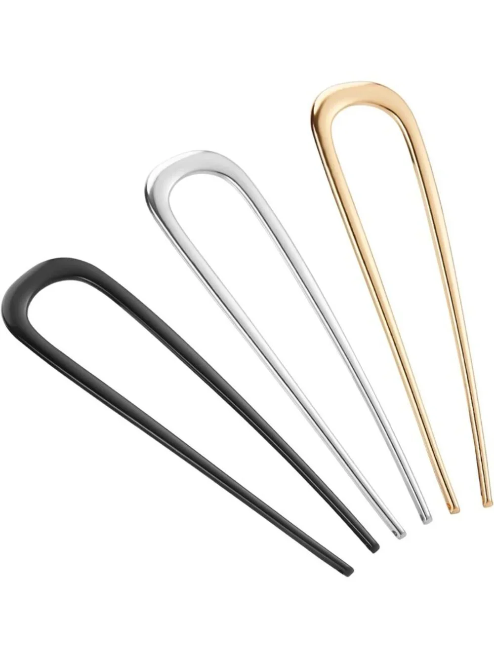 Elegant 3PCS French Hair Pins for Women - Perfect for Twists, Buns & Updos